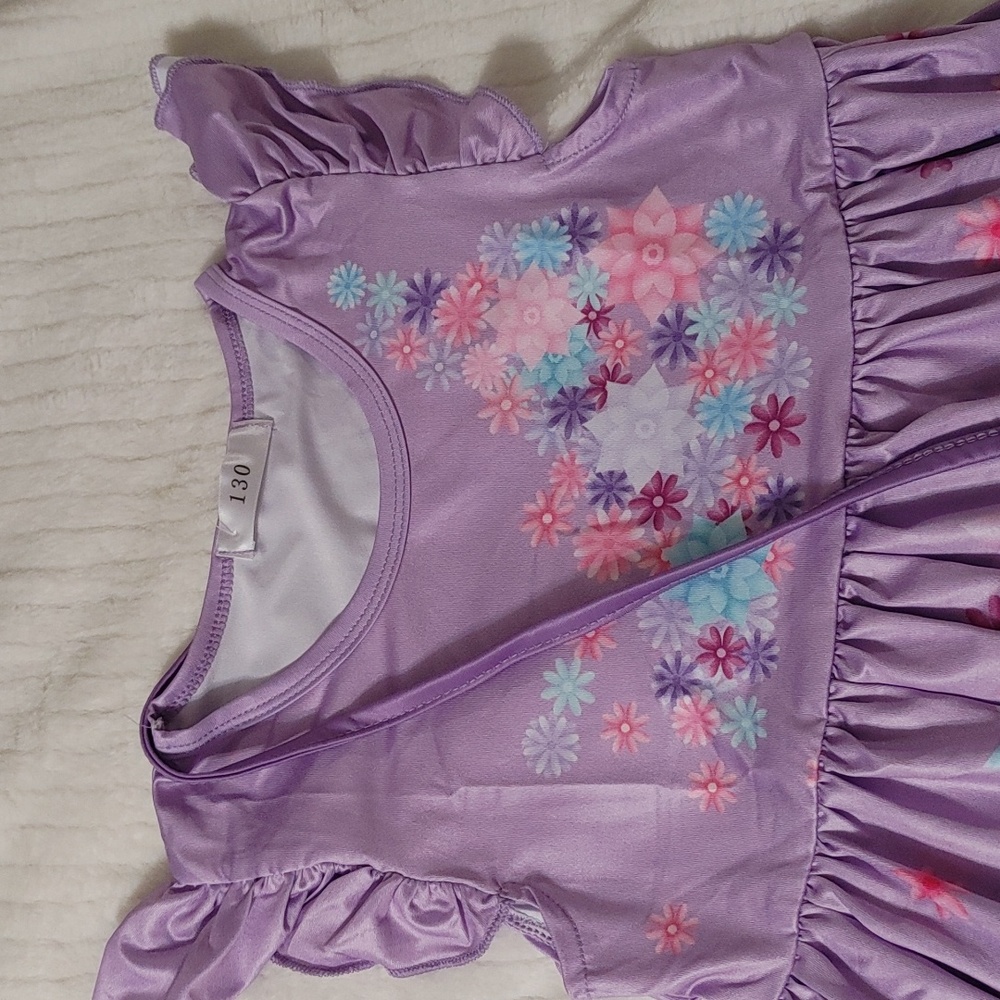 2 PC a very cute purple dress size 130, 6/7, 6-8 yrs. NWT. - Picture 2 of 4